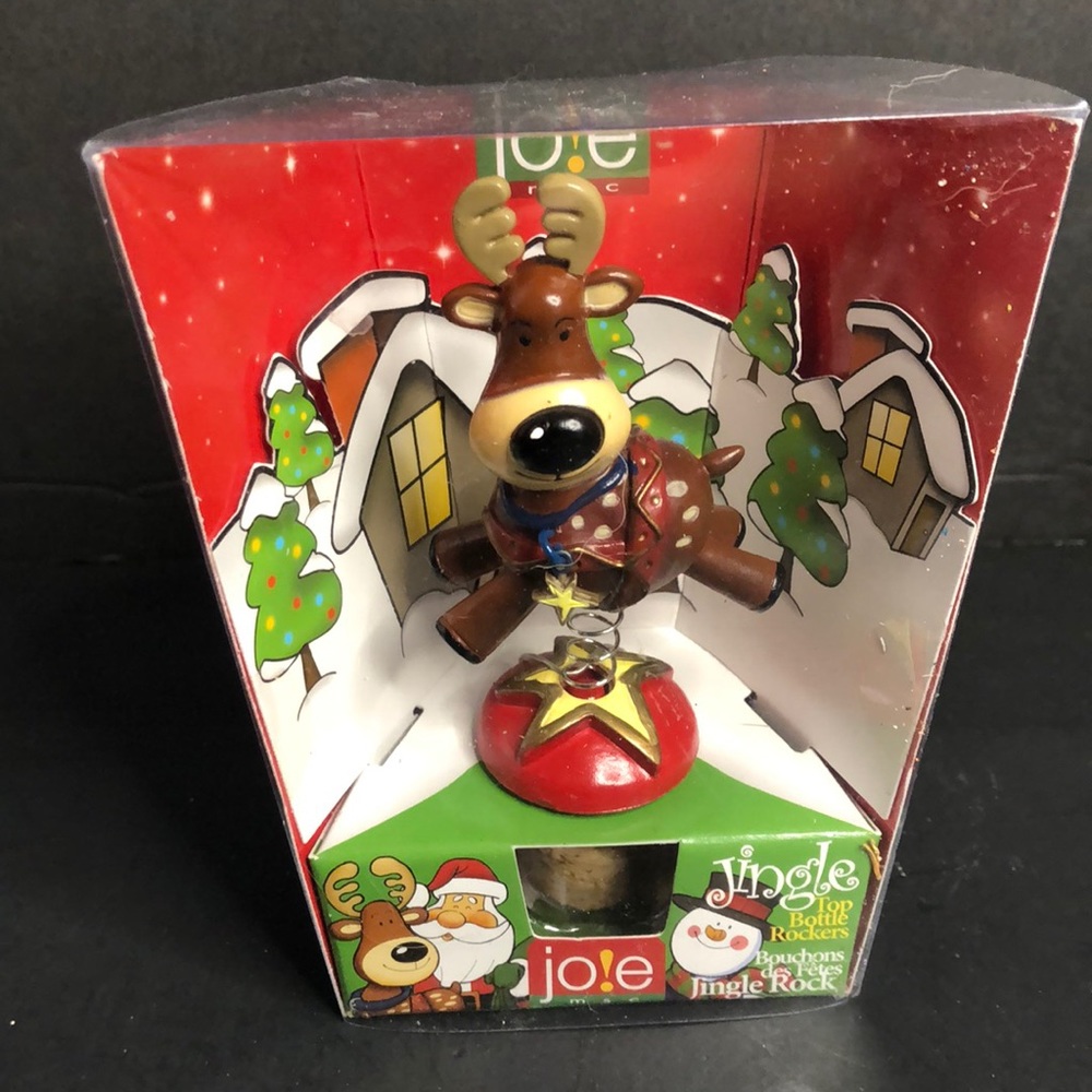❤️4/$10 NEW Reindeer Wine Topper